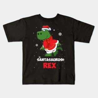 T-Rex Christmas Dinosaur Kids T-Shirt